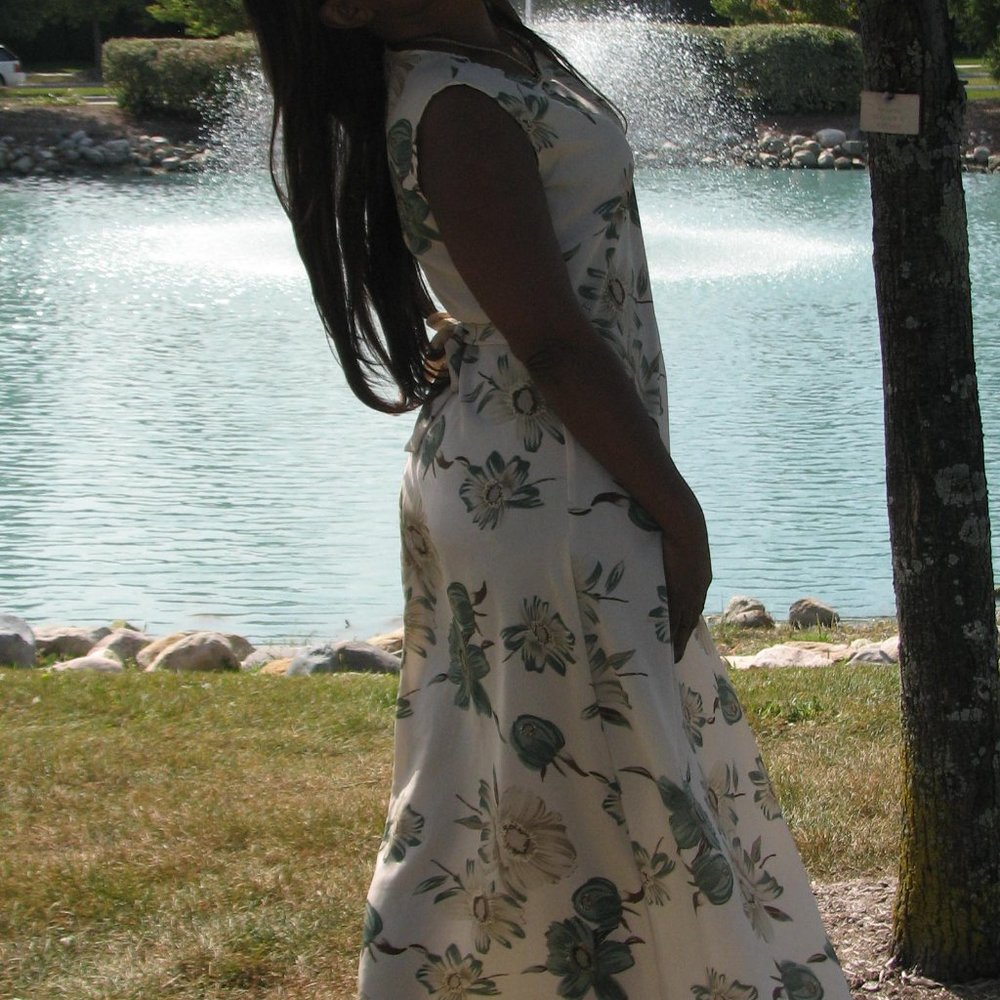 long flowing dress